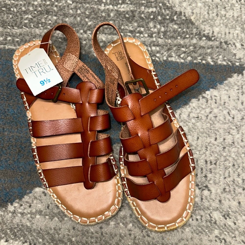 Time and try espadrille memory foam sandals